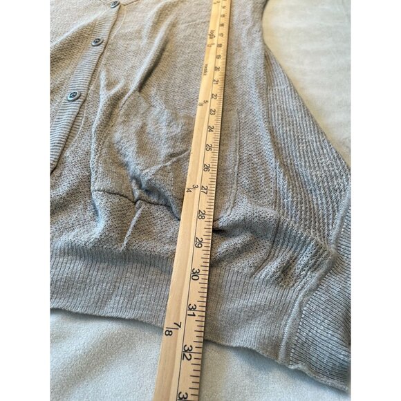 Free People Y2K Comfy Beige Long Knit Cardigan Pockets Bell sleeves BoHo Sz M - Picture 4 of 9